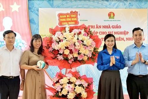 Ban Bí thư T.Ư Đoàn thăm, tặng quà chúc mừng thầy cô giáo nhân dịp 20/11