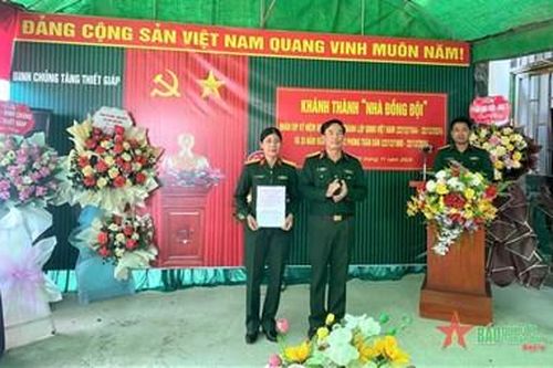 Binh chủng Tăng thiết giáp khánh thành Nhà đồng đội tặng Thiếu tá QNCN Nguyễn Thị Hoa