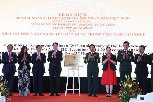 Chủ tịch nước Lương Cường dự lễ khai trương Văn phòng Tùy viên Quốc phòng Việt Nam tại Chile