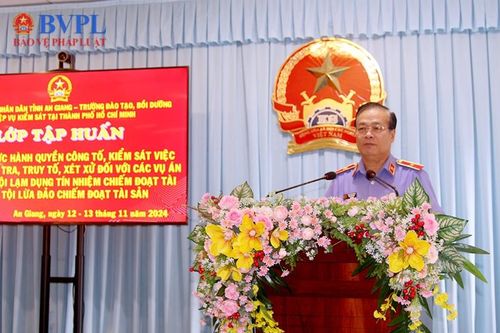 VKSND tỉnh An Giang tập huấn chuyên sâu công tác kiểm sát giải quyết án hình sự, dân sự