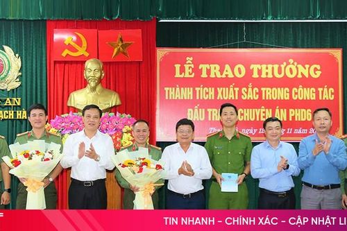 Khen thưởng Công an Thạch Hà phối hợp phá thành công chuyên án lớn