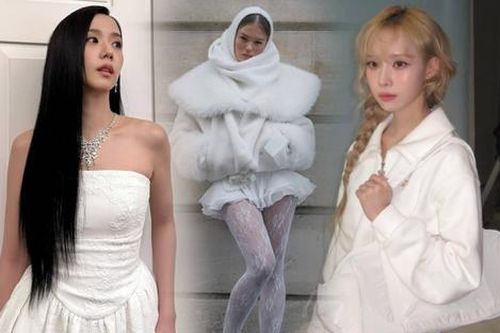 Gam màu trắng nối tiếp begie, đỏ rượu vang tạo xu hướng thời trang Thu Đông 2024