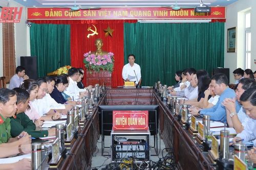 Bí thư Tỉnh ủy Nguyễn Doãn Anh thăm và làm việc với huyện Quan Hóa