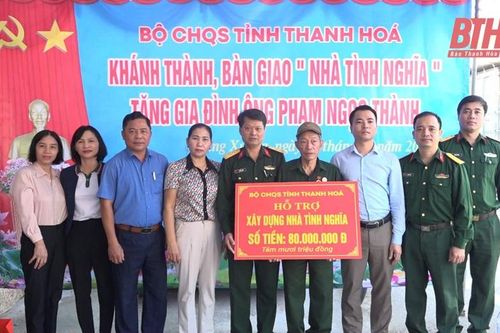 Quảng Xương: Bàn giao nhà tình nghĩa cho gia đình thương binh có hoàn cảnh khó khăn