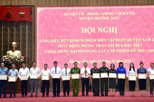 Huyện Mường Ảng tổng kết diễn tập khu vực phòng thủ năm 2024