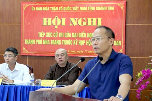 Đại biểu HĐND tỉnh và TP. Nha Trang tiếp xúc cử tri 5 xã, phường