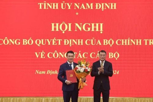 Đồng chí Đặng Khánh Toàn giữ chức Bí thư Tỉnh ủy Nam Định