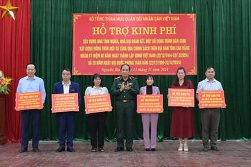 Bộ Tổng Tham mưu QĐND Việt Nam tổ chức các hoạt động chính sách trên địa bàn huyện Nguyên Bình, tỉnh Cao Bằng