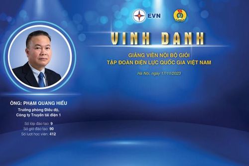 EVNNPT có 4 giảng viên nội bộ giỏi được Tập đoàn Điện lực Việt Nam vinh danh