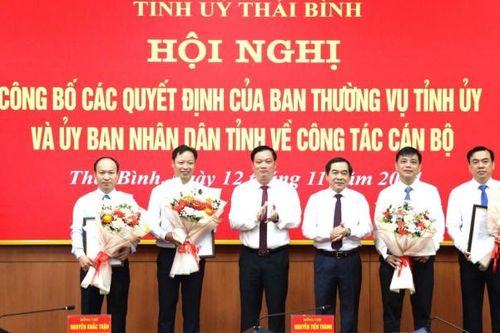 Thái Bình điều động, bổ nhiệm loạt cán bộ chủ chốt