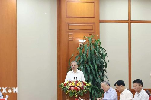 Tổng Bí thư Tô Lâm làm việc với Tiểu ban Kinh tế-Xã hội Đại hội XIV của Đảng