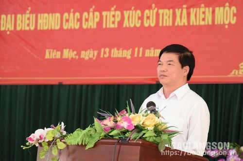 Đại biểu Hội đồng Nhân dân tỉnh tiếp xúc cử tri xã Kiên Mộc, huyện Đình Lập