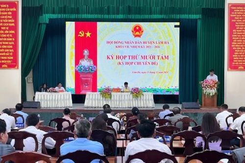 HĐND huyện Lâm Hà họp chuyên đề thông qua các nghị quyết về đầu tư công