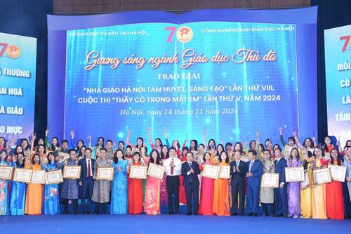 Tôn vinh 196 nhà giáo Hà Nội tâm huyết, sáng tạo 2024