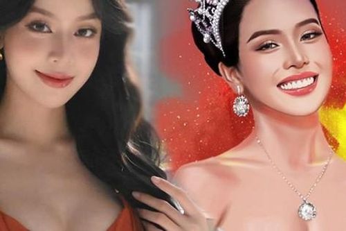 Hoa hậu Thanh Thủy đẹp rạng rỡ qua nét cọ của họa sỹ 9X