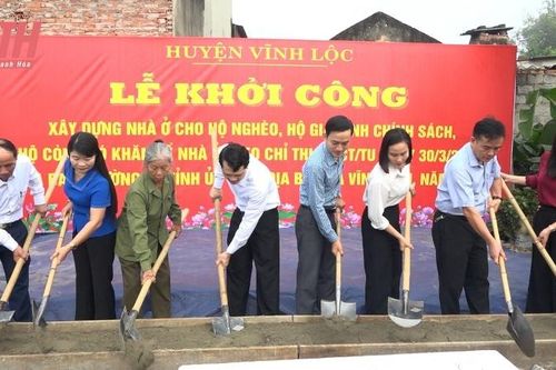 Vĩnh Lộc: Khởi công xây dựng 32 nhà ở cho hộ nghèo, hộ có hoàn cảnh khó khăn