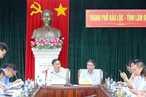 Phó Chủ tịch UBND tỉnh Lâm Đồng Võ Ngọc Hiệp làm việc với TP Bảo Lộc về thu ngân sách và giải ngân vốn đầu tư công