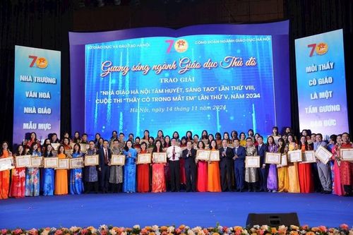 Vinh danh 196 nhà giáo Hà Nội tâm huyết, sáng tạo