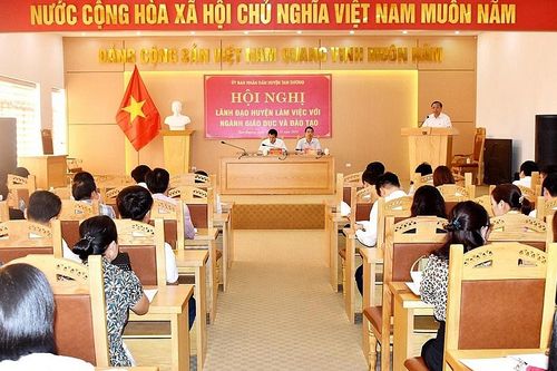 Tam Dương (Vĩnh Phúc): Ưu tiên xây dựng trường đạt chuẩn Quốc gia gắn với xây dựng nông thôn mới