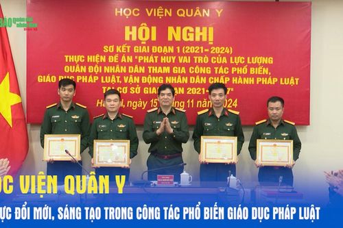 Học viện Quân y: Nỗ lực đổi mới, sáng tạo trong công tác phổ biến giáo dục pháp luật