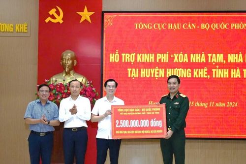 Tổng cục Hậu cần hỗ trợ xây dựng 50 căn nhà tại huyện miền núi ở Hà Tĩnh
