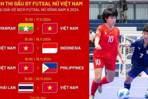 Lịch thi đấu của đội tuyển futsal nữ Việt Nam tại giải vô địch futsal nữ Đông Nam Á 2024
