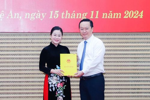 Đồng chí Lê Thị Hoài Chung được bổ nhiệm giữ chức Giám đốc Sở Y tế Nghệ An
