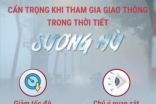 Cẩn trọng khi tham gia giao thông trong thời tiết sương mù