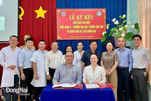 Bệnh viện Da liễu Đồng Nai ký kết hợp tác với Trường đại học Y dược Cần Thơ