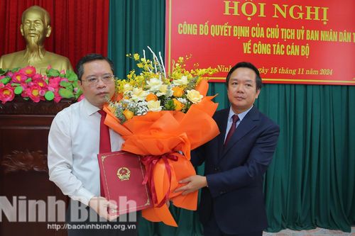 Công bố Quyết định bổ nhiệm Giám đốc Sở Xây dựng