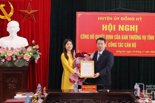 Đồng chí Vũ Thị Anh Dung giữ chức Phó Bí thư Huyện ủy Đồng Hỷ