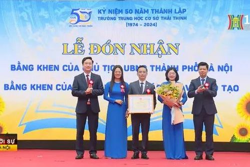 Trường THCS Thái Thịnh nhận Bằng khen của UBND TP. Hà Nội