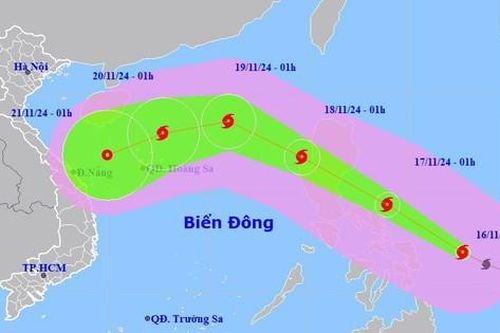 Bão MAN-YI mạnh lên thành siêu bão, giật trên cấp 17 hướng vào Biển Đông