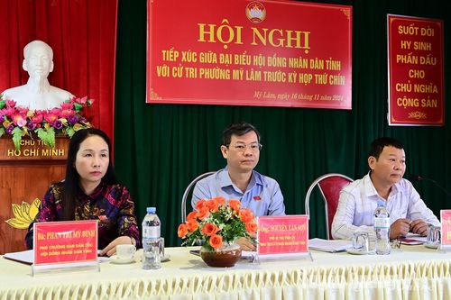 Chủ tịch UBND tỉnh Nguyễn Văn Sơn tiếp xúc cử tri phường Mỹ Lâm