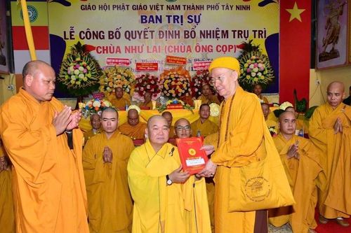 Tây Ninh: Trao quyết định bổ nhiệm trụ trì chùa Như Lai đến Đại đức Thích Nghiêm Lâm