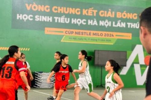 Khai mạc vòng chung kết Giải bóng rổ học sinh tiểu học Hà Nội 2024