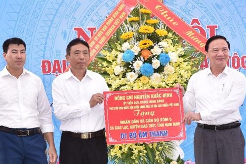 Phó Chủ tịch Quốc hội Nguyễn Khắc Định dự Ngày hội Đại đoàn kết toàn dân tộc tại Nam Định