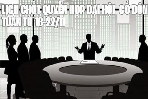 Tin chứng khoán: 9 doanh nghiệp chốt quyền họp đại hội cổ đông tuần tới