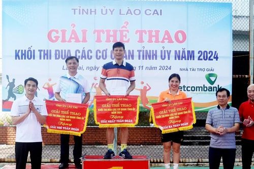 Ban Tổ chức Tỉnh ủy giành giải Nhất toàn đoàn Giải thể thao Khối thi đua các cơ quan Tỉnh ủy năm 2024