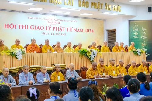 Gần 1.000 Phật tử TP.Thủ Đức tham dự Hội thi giáo lý năm 2024 tại Trường Trung cấp Phật học TP.HCM