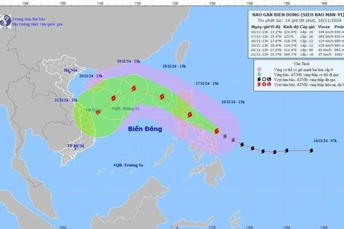 Thời tiết ngày 17/11/2024: Ảnh hưởng của Siêu bão Man-yi, miền Bắc đón không khí lạnh