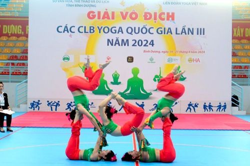 Hơn 130 VĐV dự Giải vô địch Yoga quốc gia lần thứ VI năm 2024