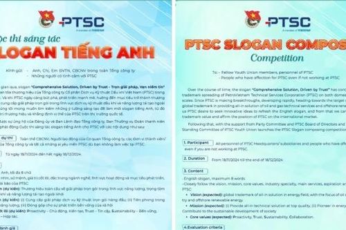 Đoàn Thanh niên PTSC phát động cuộc thi sáng tác slogan tiếng Anh