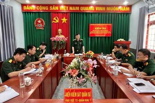 VKS Quân sự Trung ương kiểm tra công tác năm 2024 tại VKS Quân sự khu vực 72