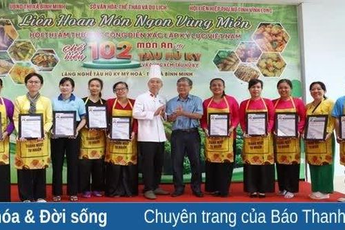 Xác lập kỷ lục Việt Nam với 102 món ăn chế biến từ tàu hũ ky
