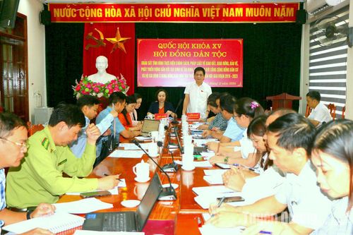 Đoàn khảo sát Hội đồng Dân tộc của Quốc hội làm việc tại huyện Na Hang
