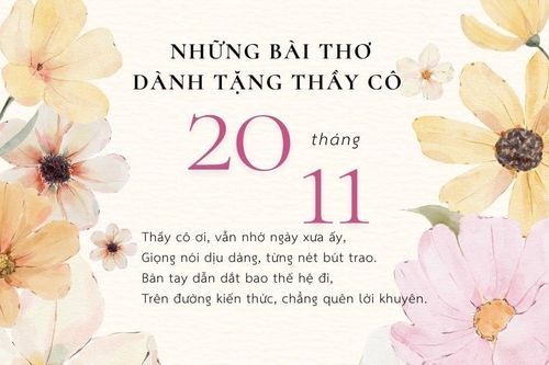 Những bài thơ về thầy cô được đọc nhiều trong dịp 20/11