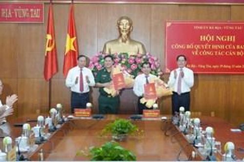 Tỉnh Bà Rịa - Vũng Tàu: Công bố Quyết định của Ban Bí thư Trung ương Đảng về công tác cán bộ