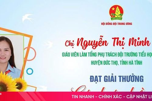 Nữ Tổng phụ trách Đội ở Hà Tĩnh đạt giải thưởng 'Cánh én hồng'