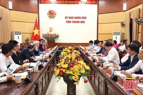 Phó Chủ tịch Thường trực UBND tỉnh Nguyễn Văn Thi làm việc với Đoàn công tác của Cộng hòa Liên bang Đức